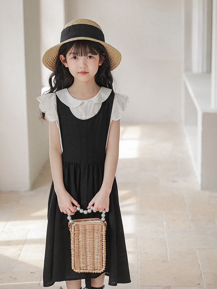 Girl's Dresses 2023 Summer Girls' Cross Strap Big Boy Princess y 712y KneeLength Girls Clothes 230413, Black
Girl's Dresses 2023 Summer Girls' Cross Strap Big Boy Princess y 712y KneeLength Girls Clothes 230413, Black