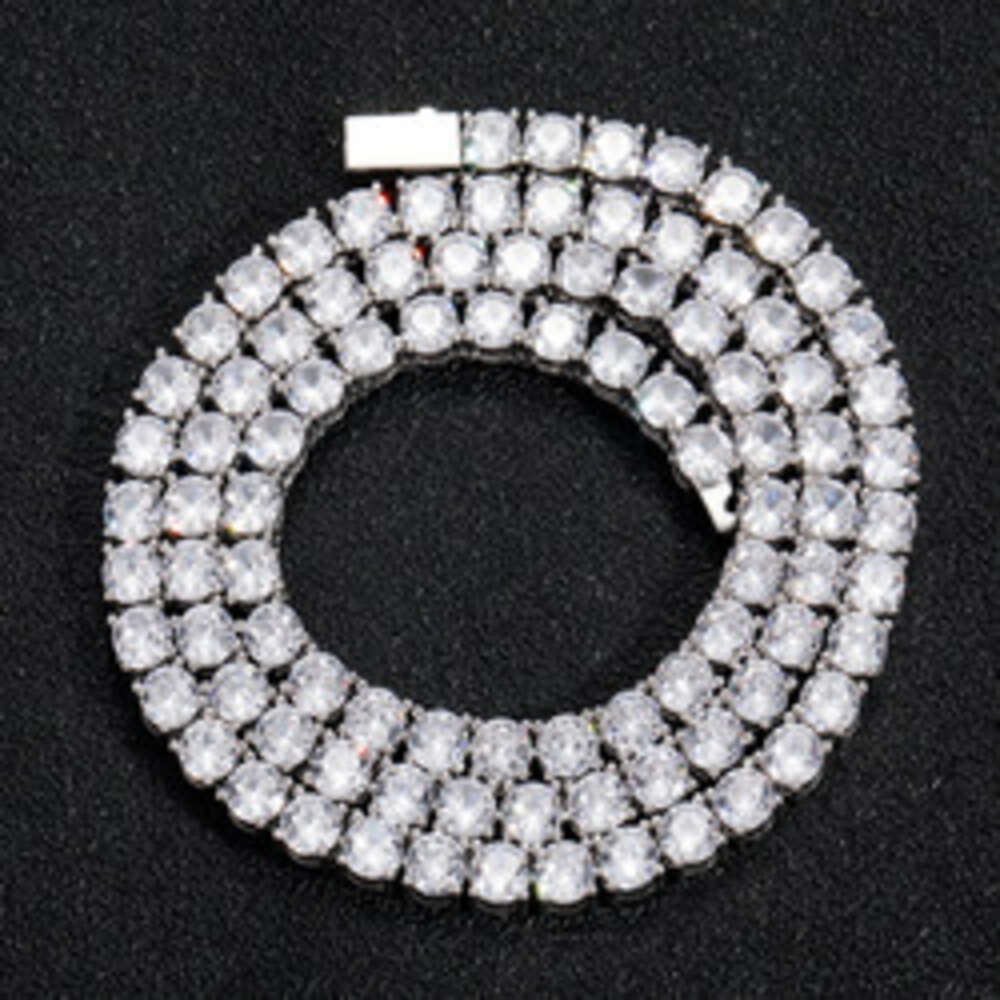 BES Factory Price Custom Hip Hop Sterg Sier VVS Moissanite Dia Jewelry Necklace 3mm 4mm 5mm Iced Out Tennis Chain