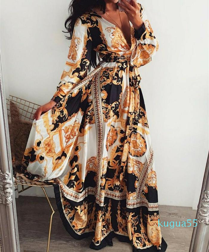 2023-Women Wrap Summer Lond Dress Holiday Maxi Loose Sundress Floral Print V-neck Long Sleeve Elegante Dresses Cocktail Party, Gold
2023-Women Wrap Summer Lond Dress Holiday Maxi Loose Sundress Floral Print V-neck Long Sleeve Elegante Dresses Cocktail Party, Gold