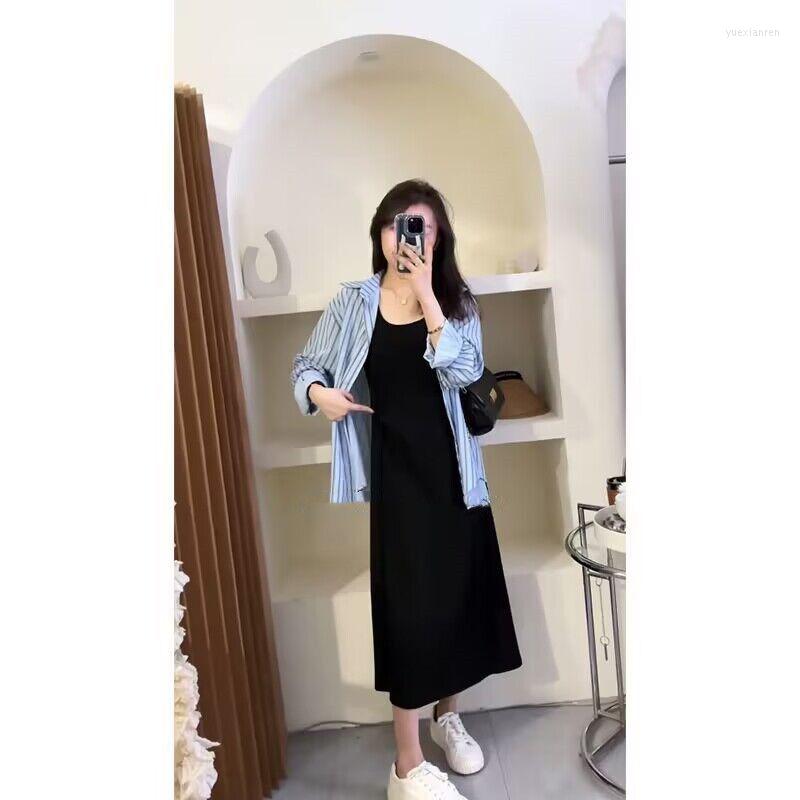 Work Dresses 2023 Spring Casual Striped Shirt Jacket French Solid Color Halter Dress Two-piece Suit Tide Y2K, Two pieces
Work Dresses 2023 Spring Casual Striped Shirt Jacket French Solid Color Halter Dress Two-piece Suit Tide Y2K, Two pieces