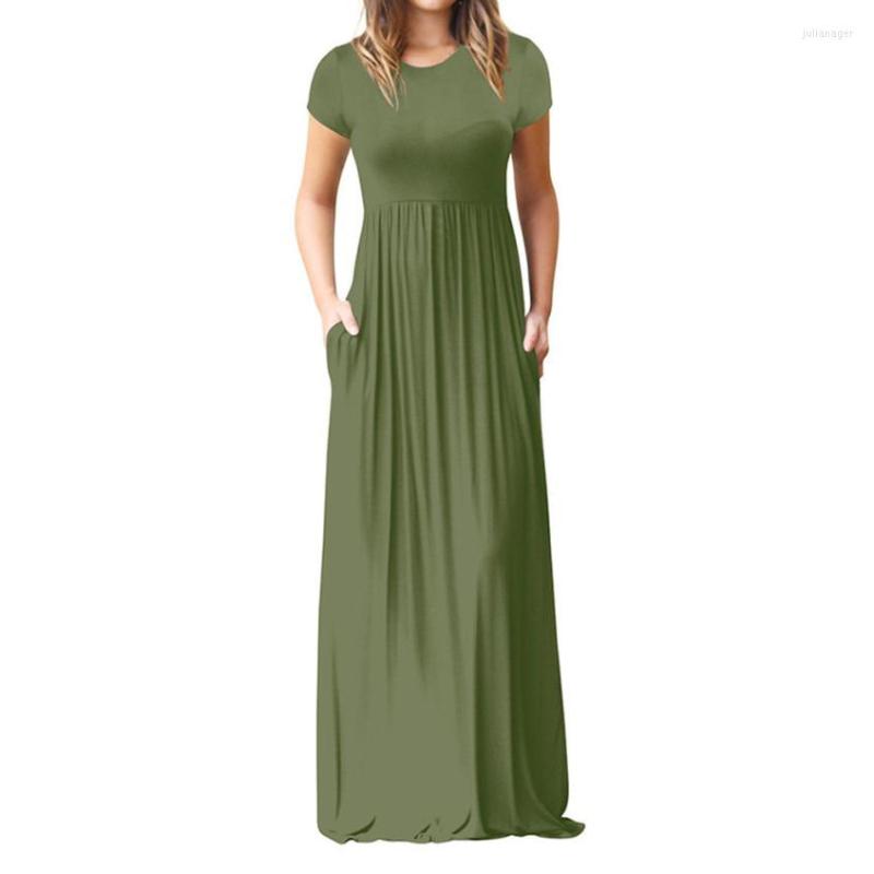 Casual Dresses Spring Summer Floor Length Dress Women O Neck Pockets Short Sleeve Loose Party Vestido Longo De Festa, Navy blue
Casual Dresses Spring Summer Floor Length Dress Women O Neck Pockets Short Sleeve Loose Party Vestido Longo De Festa, Navy blue