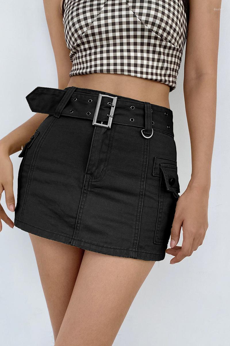 Skirts Fashion Womens Belted Mini Skirt Mid Waist Solid Color Bodycon Short With Flap Pockets Club Street Style, Black
Skirts Fashion Womens Belted Mini Skirt Mid Waist Solid Color Bodycon Short With Flap Pockets Club Street Style, Black