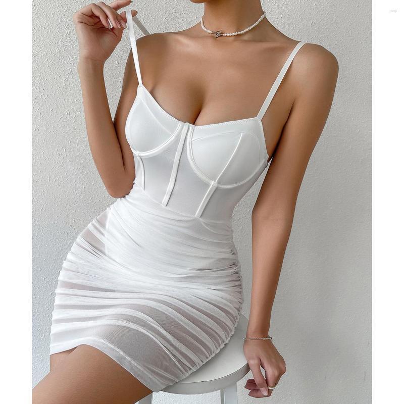 Casual Dresses See-through Slip Dress, Orange