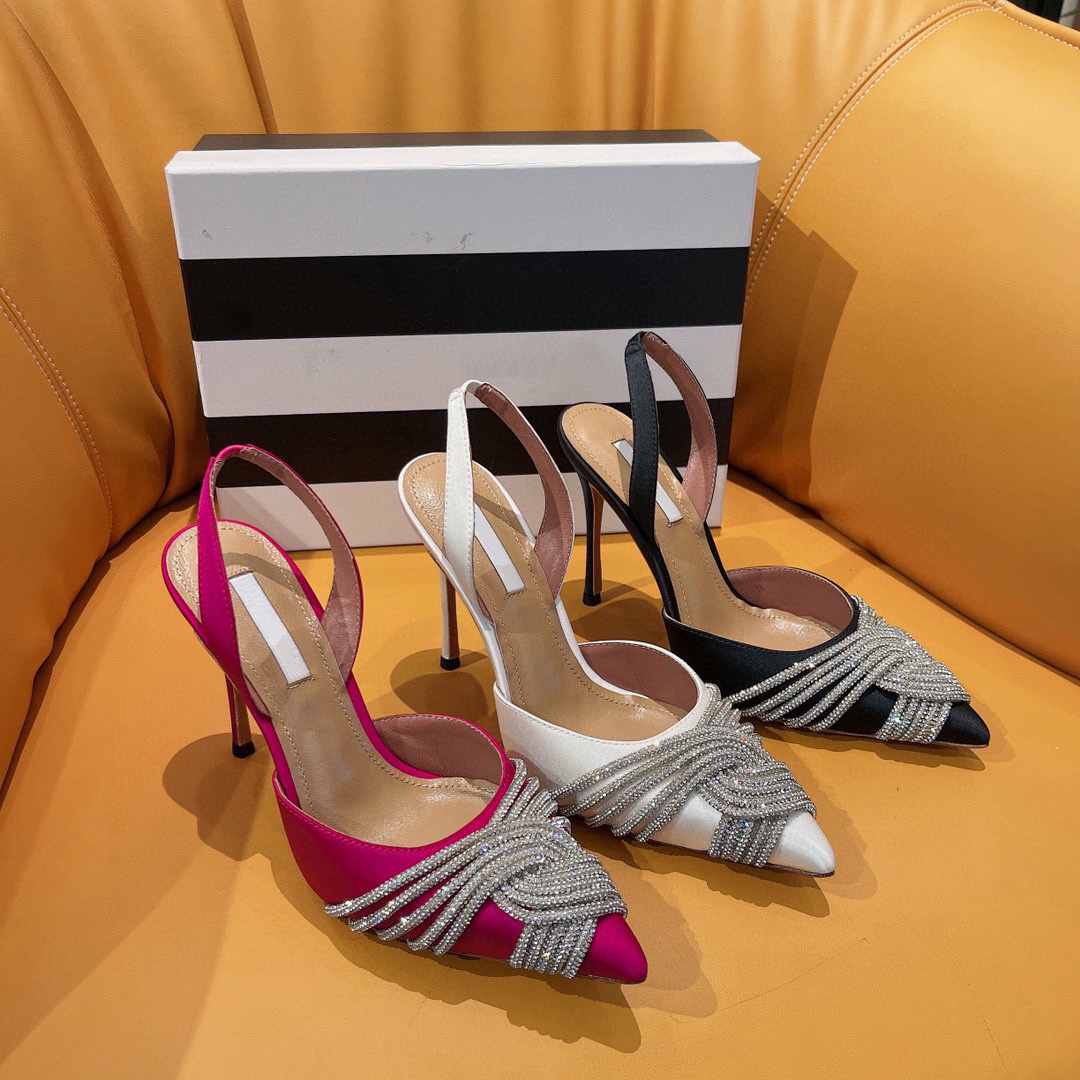 Heel Mule Sandals Pumps Aquazzura Women Gatsby Crystal 100% real leather Embellished PVC Slingback Sandals Ice Leather Slingback Pump SIZE 35-42 Designer Luxury
Heel Mule Sandals Pumps Aquazzura Women Gatsby Crystal 100% real leather Embellished PVC Slingback Sandals Ice Leather Slingback Pump SIZE 35-42 Designer Luxury