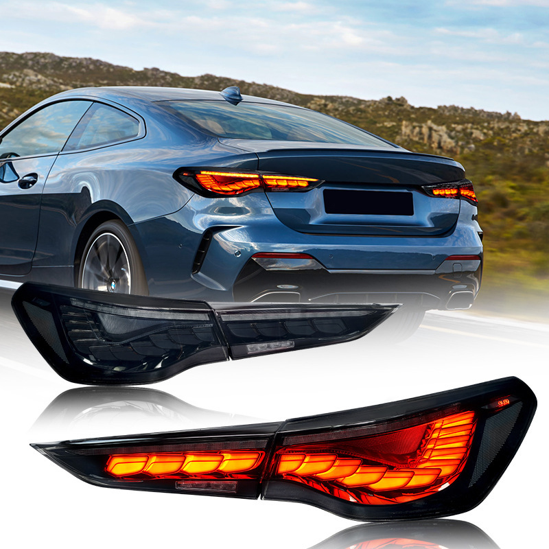 LED Steering Taillights For B-MW 4 Series G22 G23 G26 20 20-2022 Dragon Scale Style Taillight Brake Reversing Rear Lamp