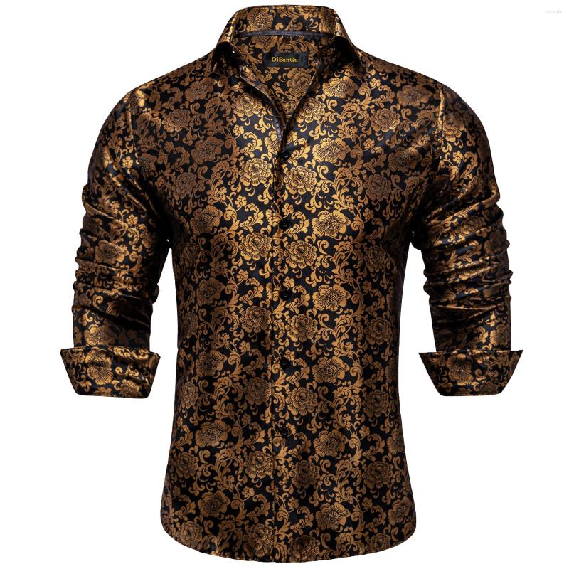 Men' Dress Shirts Long Sleeve Silk Men Gold Black Floral Wedding Party Prom Tuxedo Shirt Designer Clothing Chemise Homme, Cyc-2038
Men' Dress Shirts Long Sleeve Silk Men Gold Black Floral Wedding Party Prom Tuxedo Shirt Designer Clothing Chemise Homme, Cyc-2038