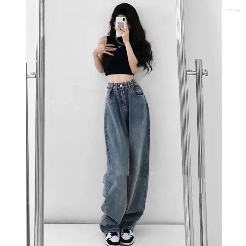 Women' Jeans Gyaru Clothes Vintage Wide Leg Baggy Jean Women Autumn High Waist Pants Woman Y2k Streetwear Loose Denim Trousers Female, Blue
Women' Jeans Gyaru Clothes Vintage Wide Leg Baggy Jean Women Autumn High Waist Pants Woman Y2k Streetwear Loose Denim Trousers Female, Blue