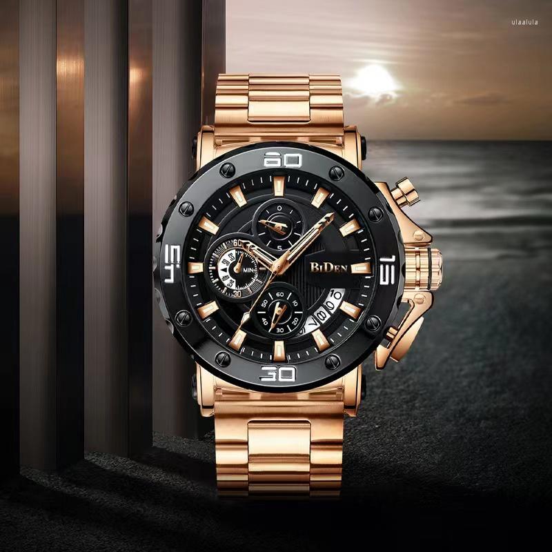Wristwatches BIDEN Luxury Watch For Men Top Brand Fashion Chron Quartz Wristwatch Stianless Steel Sports Waterproof Clock Reloj, 0145-black
Wristwatches BIDEN Luxury Watch For Men Top Brand Fashion Chron Quartz Wristwatch Stianless Steel Sports Waterproof Clock Reloj, 0145-black