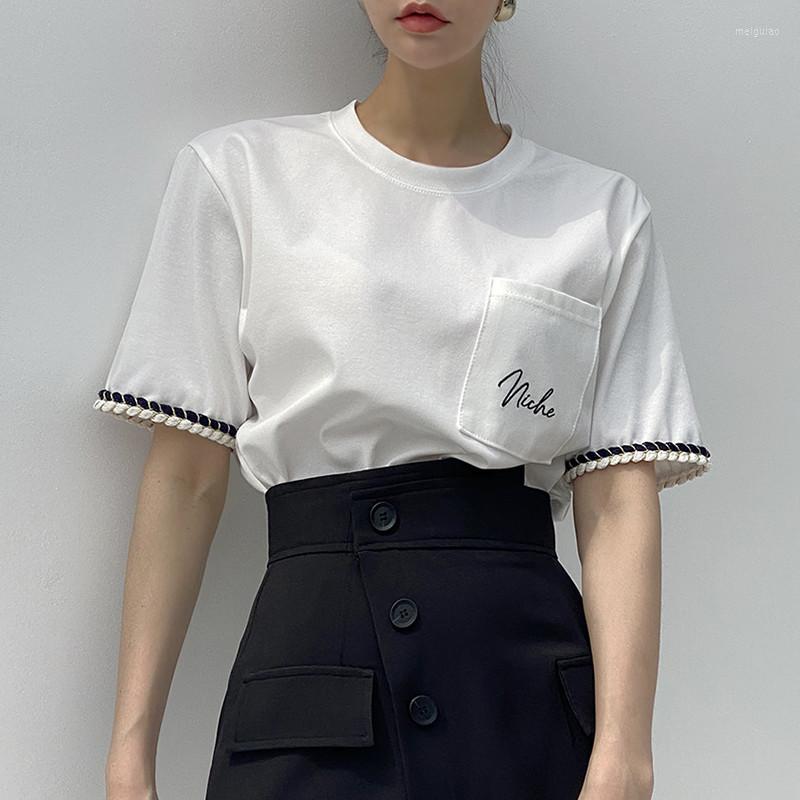Women's T Shirts Women Clothes Y2K Summer Letters Embroidery T-shirts 2023 O-neck Tops Tees Loose Black White Short Sleeve Female T008
Women's T Shirts Women Clothes Y2K Summer Letters Embroidery T-shirts 2023 O-neck Tops Tees Loose Black White Short Sleeve Female T008