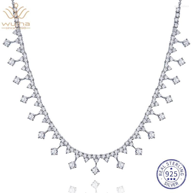 Chains WUIHA 18K White Gold Sapphire Faceted Gemstone Necklaces Engagement Anniversary Gift 925 Sterling Silver Fine Jewelry Wholesale
Chains WUIHA 18K White Gold Sapphire Faceted Gemstone Necklaces Engagement Anniversary Gift 925 Sterling Silver Fine Jewelry Wholesale