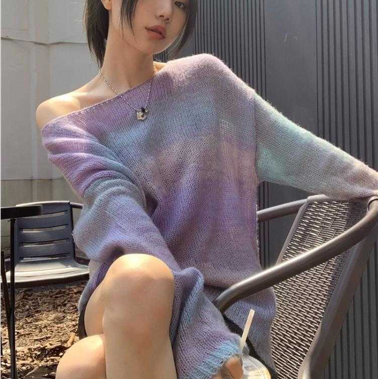Fall Design Feeling Lazy Womens Sweaters Off The Shoulder Fashionable Gradient, Gradient purple
Fall Design Feeling Lazy Womens Sweaters Off The Shoulder Fashionable Gradient, Gradient purple