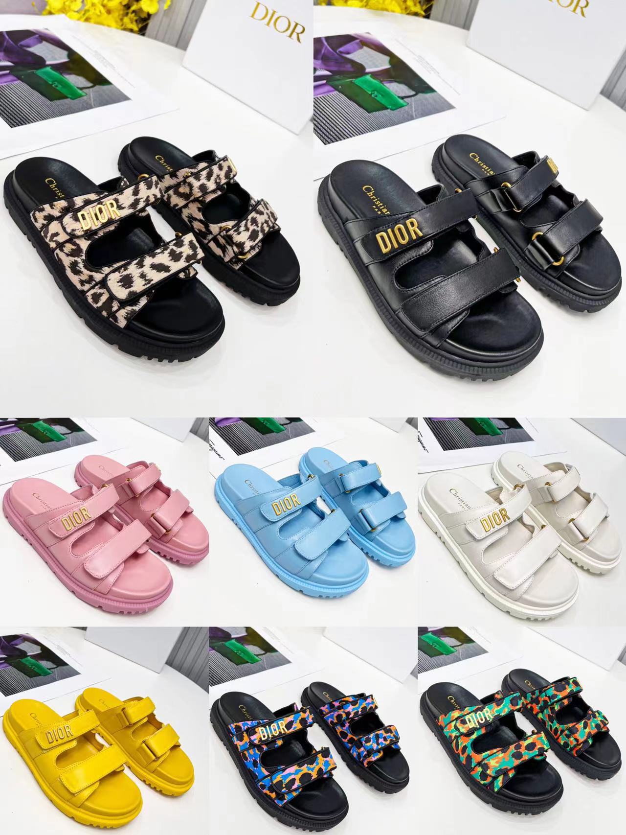 Original designer shoes Dior Women shoes Sandals DIOR high-quality Slippers summer flat shoes Real Leather Sandals Slide beach slippers with box free ship, Camouflage 2
Original designer shoes Dior Women shoes Sandals DIOR high-quality Slippers summer flat shoes Real Leather Sandals Slide beach slippers with box free ship, Camouflage 2