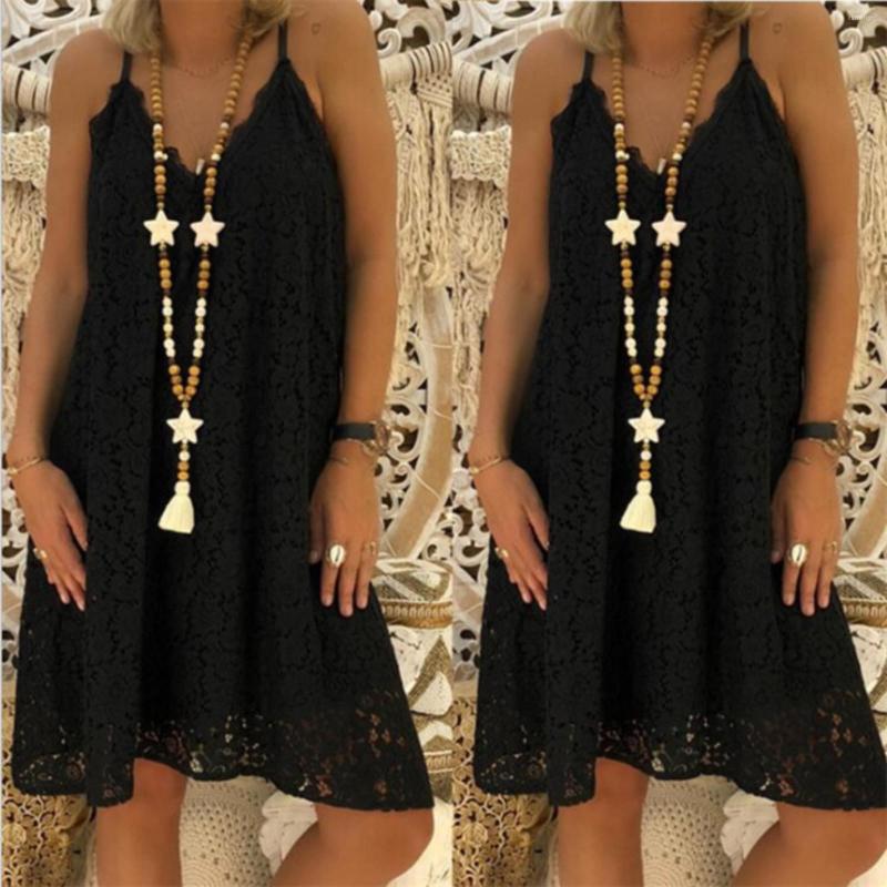 Casual Dresses Women' Summer Sleeveless Solid V Neck Dress Loose Lace Knee Length For Women, Pink
Casual Dresses Women' Summer Sleeveless Solid V Neck Dress Loose Lace Knee Length For Women, Pink