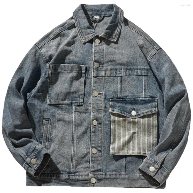 Men's Jackets In Autumn Men's Denim Are Made Of Old Washed Loose Large Size Retro Tooling Jackets., Blue
Men's Jackets In Autumn Men's Denim Are Made Of Old Washed Loose Large Size Retro Tooling Jackets., Blue
