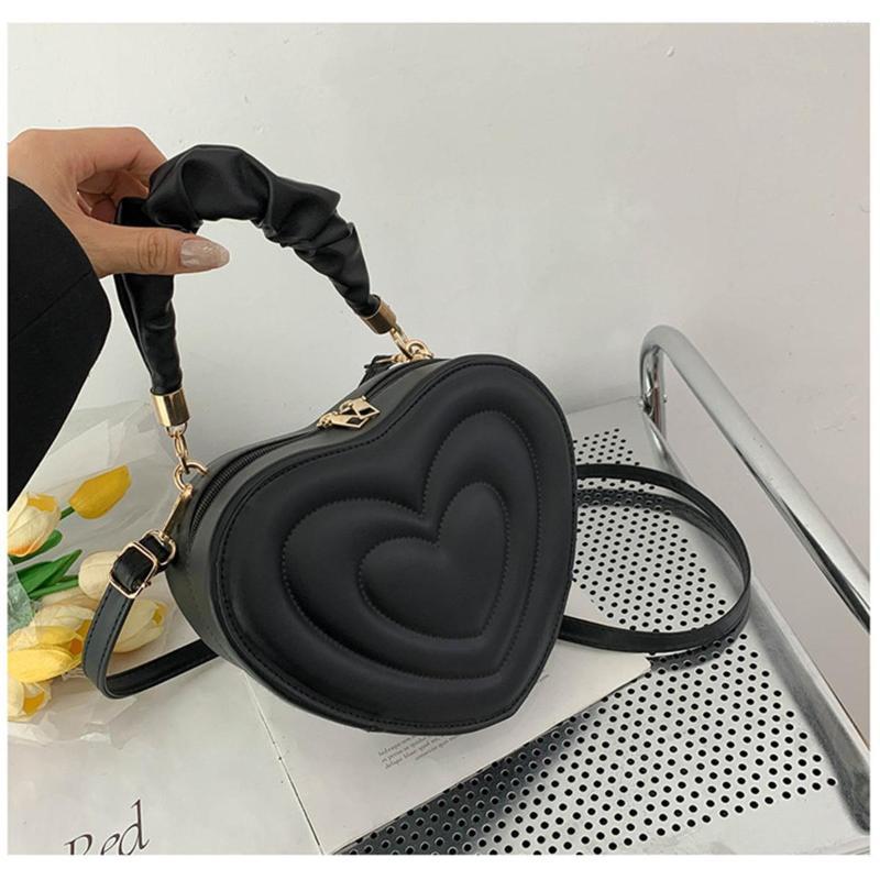 Evening Bags Women's Trend Bag 2023 Fashion Love Heart Shape Shoulder Small Handbags Designer Crossbody Purses Pu Leather Top Handle, B259-black
Evening Bags Women's Trend Bag 2023 Fashion Love Heart Shape Shoulder Small Handbags Designer Crossbody Purses Pu Leather Top Handle, B259-black