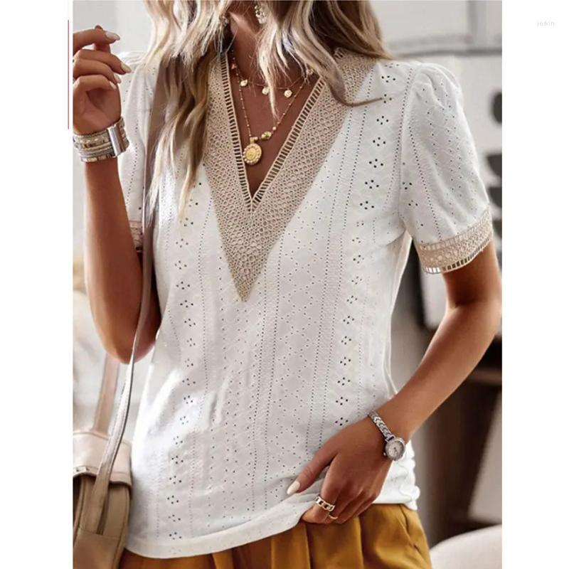 Women's Blouses Vintage Jacquard Embroidery Lace Shirt Blusas Casual Summer Short Sleeve Blouse Women's Fashion V Neck Loose Tops, O neck red
Women's Blouses Vintage Jacquard Embroidery Lace Shirt Blusas Casual Summer Short Sleeve Blouse Women's Fashion V Neck Loose Tops, O neck red