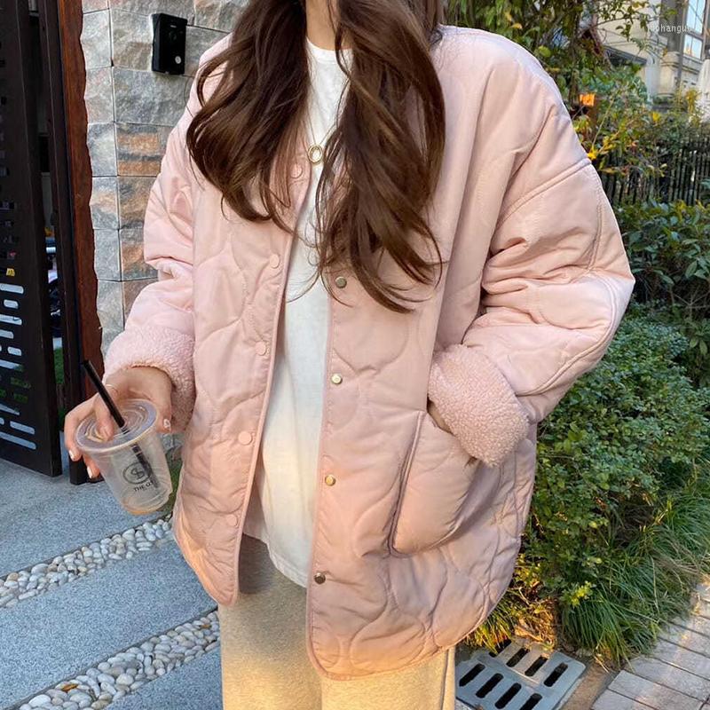 Women's Jackets 2023 Pink Long Sleeve Winter Coat Women Fashion V-neck Loose Warm Jacket Parkas Korean White Pocket Lamb Clothes, Beige
Women's Jackets 2023 Pink Long Sleeve Winter Coat Women Fashion V-neck Loose Warm Jacket Parkas Korean White Pocket Lamb Clothes, Beige