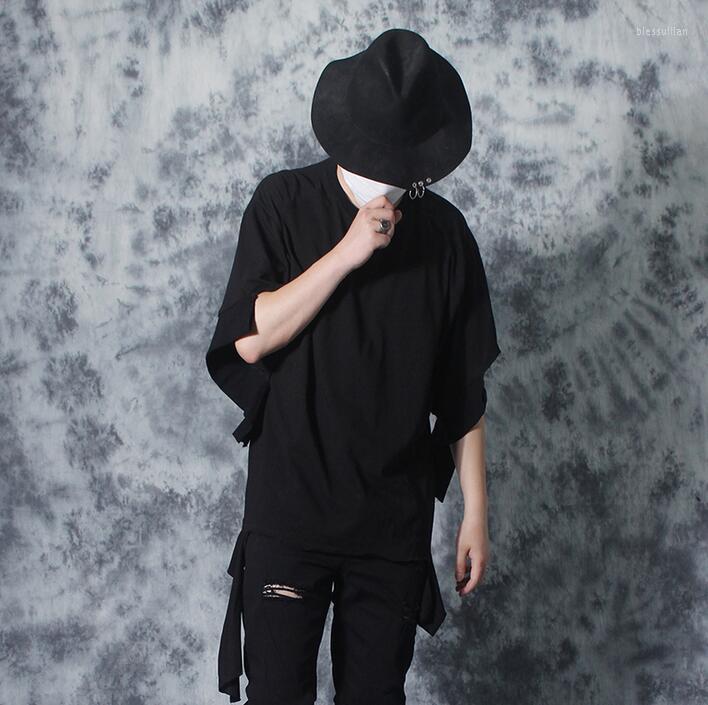 Men's T Shirts Tshirt Men Hole Design Loose Long T-shirt Personality Irregular Batwing Sleeve Shirt Camisa Masculina Summer Black, White
Men's T Shirts Tshirt Men Hole Design Loose Long T-shirt Personality Irregular Batwing Sleeve Shirt Camisa Masculina Summer Black, White
