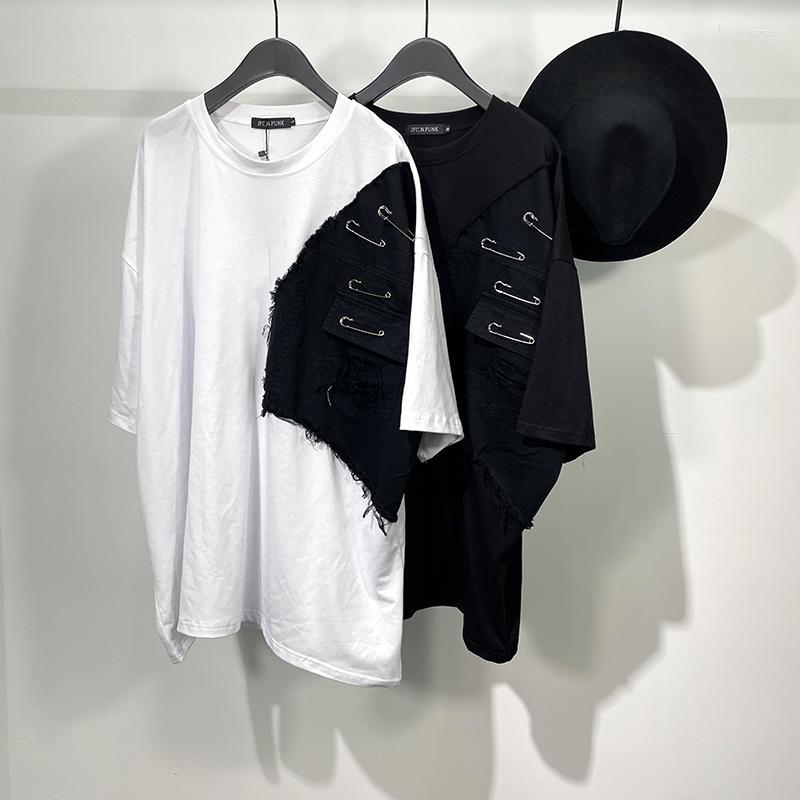 Men' T Shirts Men' Short Sleeve T-Shirt Summer Dark Round Collar Black Pin Personality Stitching Design Fashionable Versatile
Men' T Shirts Men' Short Sleeve T-Shirt Summer Dark Round Collar Black Pin Personality Stitching Design Fashionable Versatile