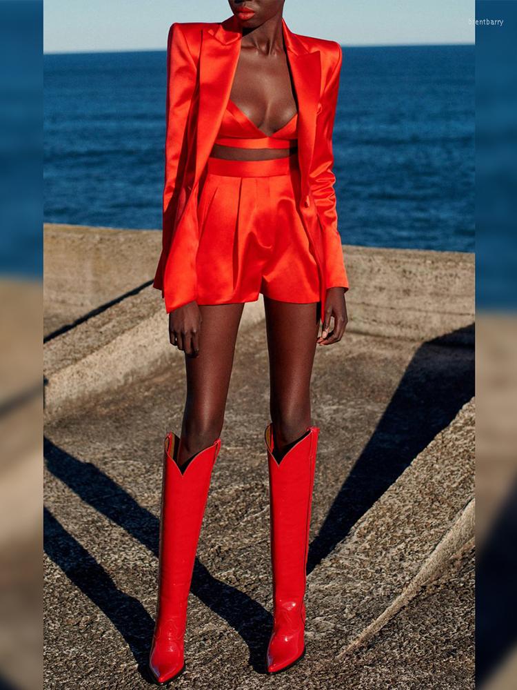Women's Two Piece Pants 2023 Elegant Women's Chic Sexy V Neck Long Sleeve Pockets Button Jacket Mino Top Short Three Pieces Set Fation, Red
Women's Two Piece Pants 2023 Elegant Women's Chic Sexy V Neck Long Sleeve Pockets Button Jacket Mino Top Short Three Pieces Set Fation, Red