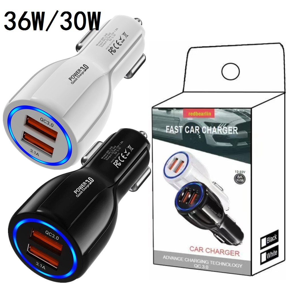 Super Fast Quick Charging Car Charger 66W 60W 38W 36W 30W Dual Ports PD USB C Car Chargers For Ipad air 2 3 4 IPhone 13 14 15 Pro Samsung Huawei GPS P