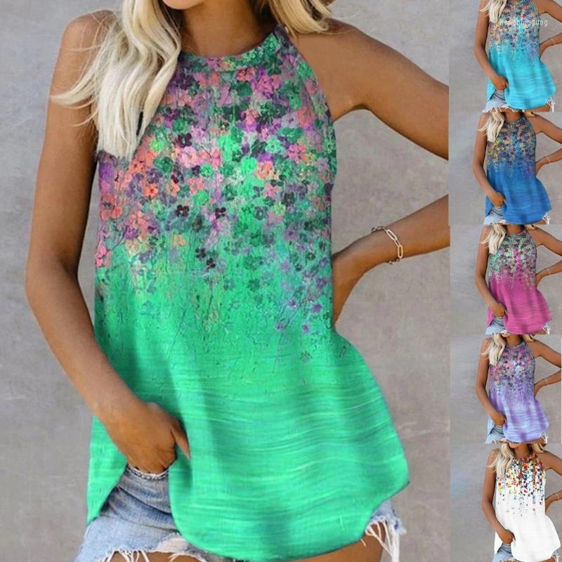 Women' Tanks Women Summer Sleeveless Halter Round Neck Tank Top Blouses Vintage Colorful Floral Printed Casual Loose Fit Vest T-Shirt, Green
Women' Tanks Women Summer Sleeveless Halter Round Neck Tank Top Blouses Vintage Colorful Floral Printed Casual Loose Fit Vest T-Shirt, Green