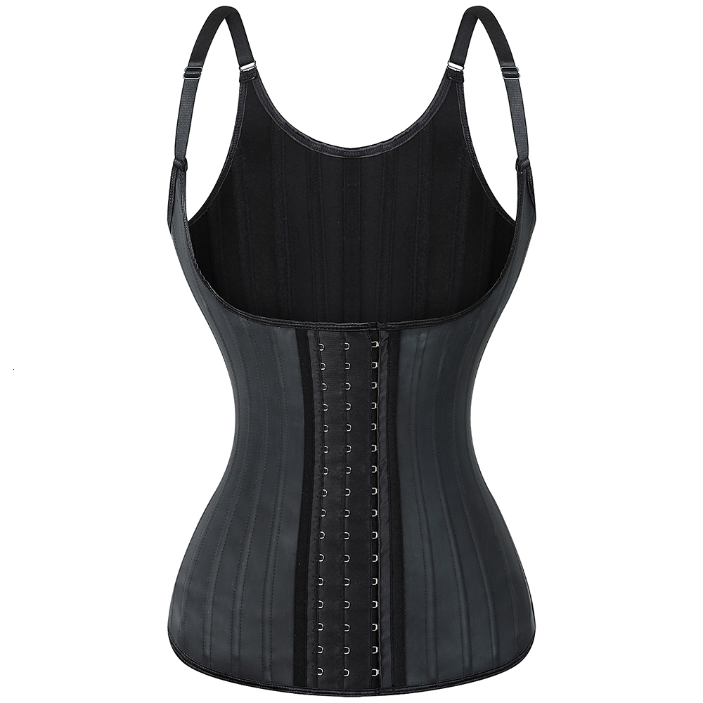 Women's Shapers Latex Vest Waist Trainer Corset Body Shaper 25 Steel Bones Shapewear Colombian Girdles Belly Slimming Sheath Modeling Strap Faja 230414, Black
Women's Shapers Latex Vest Waist Trainer Corset Body Shaper 25 Steel Bones Shapewear Colombian Girdles Belly Slimming Sheath Modeling Strap Faja 230414, Black
