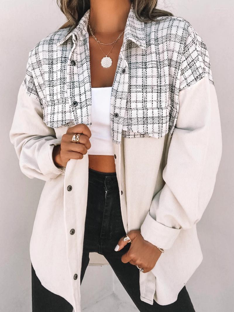 Women's Jackets 2023 Europe And The United States Casual Lapel Long Sleeve Pocket Plaid Patchwork Design Sense Niche Corduroy Female Jacket, Beige
Women's Jackets 2023 Europe And The United States Casual Lapel Long Sleeve Pocket Plaid Patchwork Design Sense Niche Corduroy Female Jacket, Beige