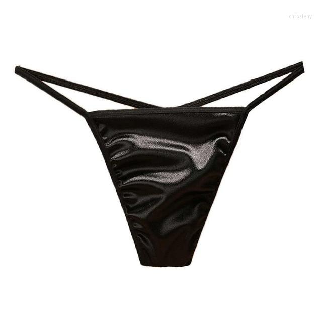 Underpants Silk Satin Sexy Thong Men Brief Bikini G Strings Panties High Stretch Erotic Lingerie Underwear Low Rise Tiny T-back Briefs