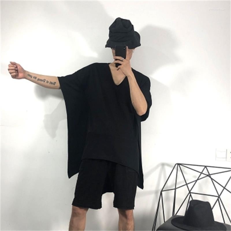 Men' T Shirts Summer Style Of Men' Personality Dark Wind Irregular Short-sleeved T-shirt Designers Show V-neck Shirt, Black
Men' T Shirts Summer Style Of Men' Personality Dark Wind Irregular Short-sleeved T-shirt Designers Show V-neck Shirt, Black