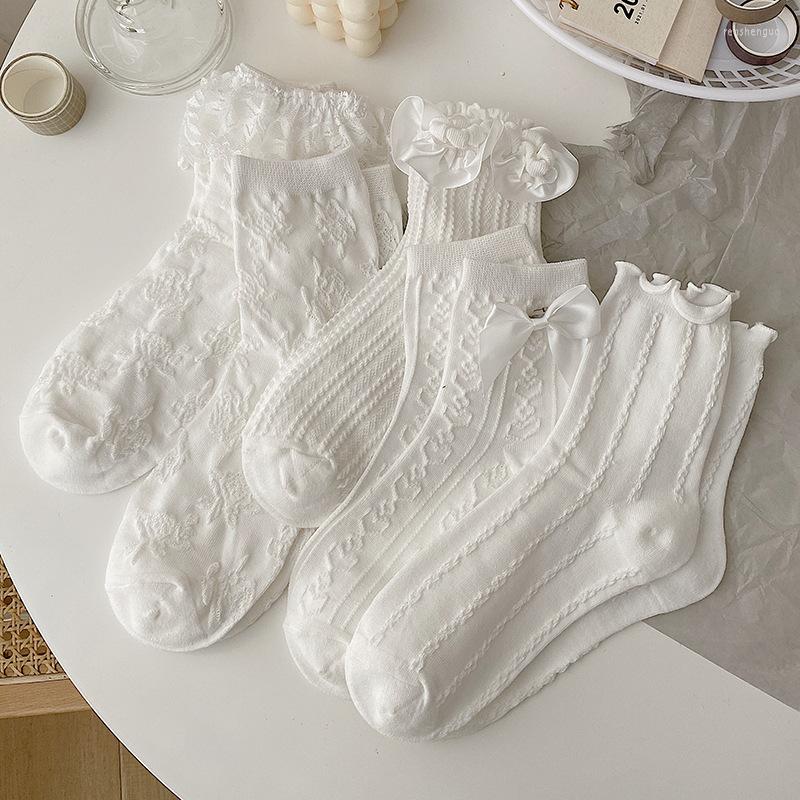 Women Socks Lolita White Lace Heart Bowknot Cotton Femme Sweet JK Ankle Dress Calcetin Medias, Rhombic bubble
Women Socks Lolita White Lace Heart Bowknot Cotton Femme Sweet JK Ankle Dress Calcetin Medias, Rhombic bubble