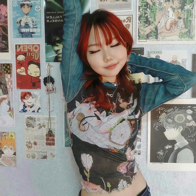 Women's T Shirts Women's 2023 Long Sleeve Crewneck Pullover Print Wood Ear Mesh T-shirt Graphic, Blue
Women's T Shirts Women's 2023 Long Sleeve Crewneck Pullover Print Wood Ear Mesh T-shirt Graphic, Blue