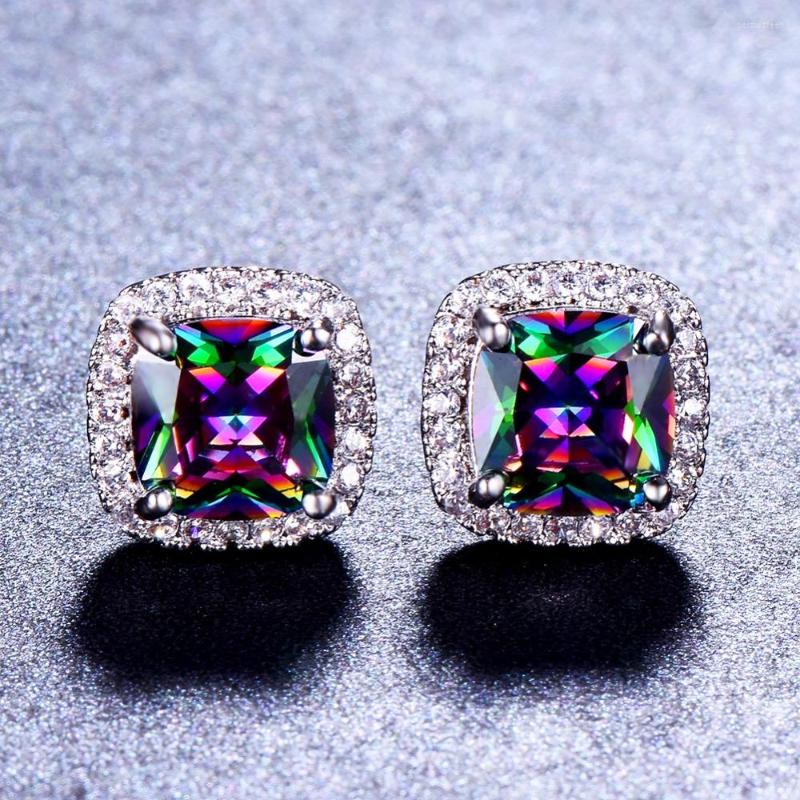 Stud Earrings Bamos Fashion Mystery Rainbow High Quality Silver Color Jewelry Boho Vintage Wedding For Women
Stud Earrings Bamos Fashion Mystery Rainbow High Quality Silver Color Jewelry Boho Vintage Wedding For Women