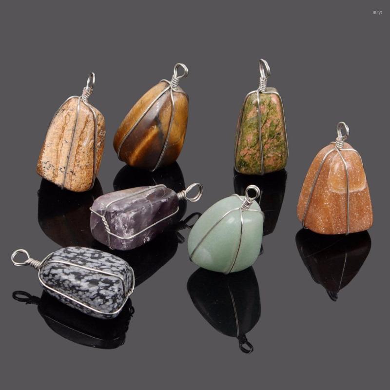 Pendant Necklaces Natural Amethysts Quartz Opal Lapis Lazuli Tiger Eye Irregular Stone Handmade Wired Wrapped Nuggets Pendants Women
Pendant Necklaces Natural Amethysts Quartz Opal Lapis Lazuli Tiger Eye Irregular Stone Handmade Wired Wrapped Nuggets Pendants Women