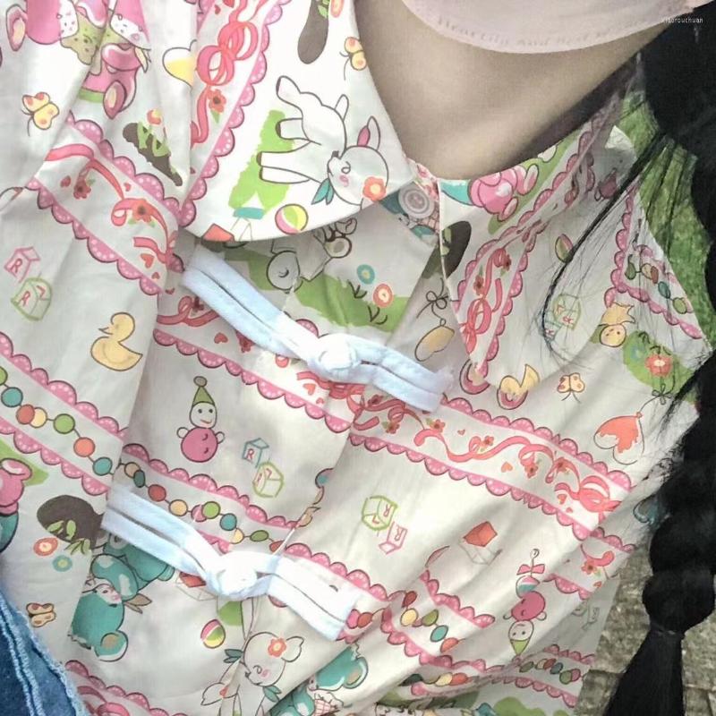 Women's Blouses Y2k Aesthetic Blouse Women 2023 Summer Japanese Cartoon Print Loose Tops Kawaii Cute Blusas Short Sleeve Turn Down Collar, White
Women's Blouses Y2k Aesthetic Blouse Women 2023 Summer Japanese Cartoon Print Loose Tops Kawaii Cute Blusas Short Sleeve Turn Down Collar, White
