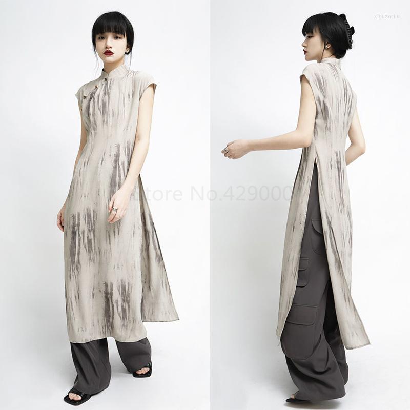 Ethnic Clothing Chinese Style Qipao Long Sleeveless Improved Cheongsam Women Traditional Dress Elegant Mandarin Collar Vestidos
Ethnic Clothing Chinese Style Qipao Long Sleeveless Improved Cheongsam Women Traditional Dress Elegant Mandarin Collar Vestidos