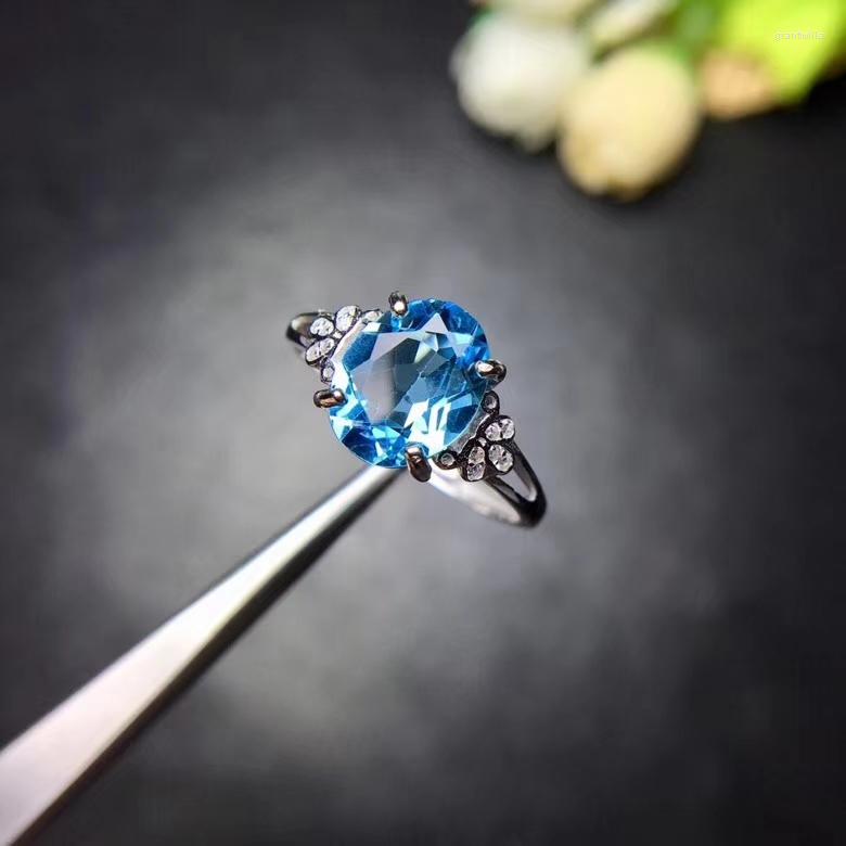 Cluster Rings Fashion Lovely Bow Round Natural Blue Topaz Gem Ring S925 Silver Gemstone Women Wedding Party Gift Fine Jewelry
Cluster Rings Fashion Lovely Bow Round Natural Blue Topaz Gem Ring S925 Silver Gemstone Women Wedding Party Gift Fine Jewelry