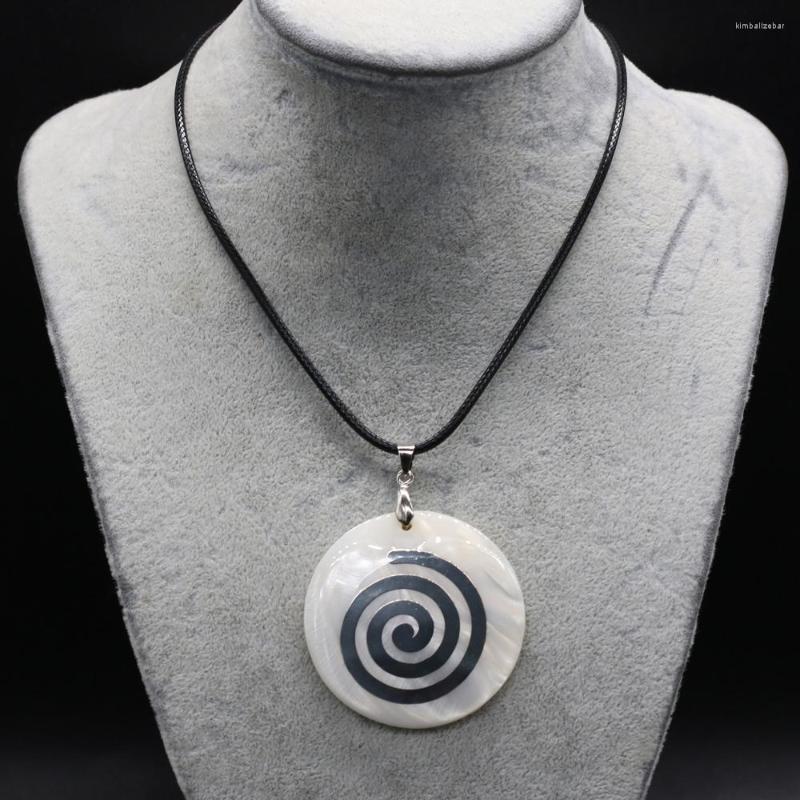 Pendant Necklaces Natural Round Shell Swirl Pattern Necklace Fashion Jewelry Mother Of Pearl Leather Rope For Women Gift
Pendant Necklaces Natural Round Shell Swirl Pattern Necklace Fashion Jewelry Mother Of Pearl Leather Rope For Women Gift