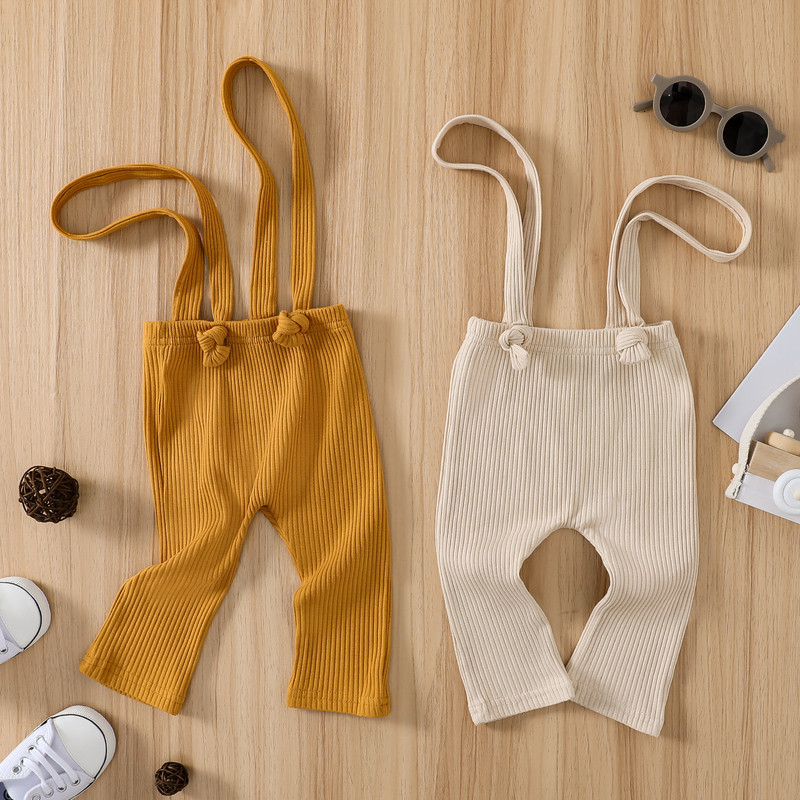 Overalls Infant Baby Summer Suspender Pants Solid Color Knitting Ribbed Bib Pants Sleeveless Overalls Clothing 230414
Overalls Infant Baby Summer Suspender Pants Solid Color Knitting Ribbed Bib Pants Sleeveless Overalls Clothing 230414