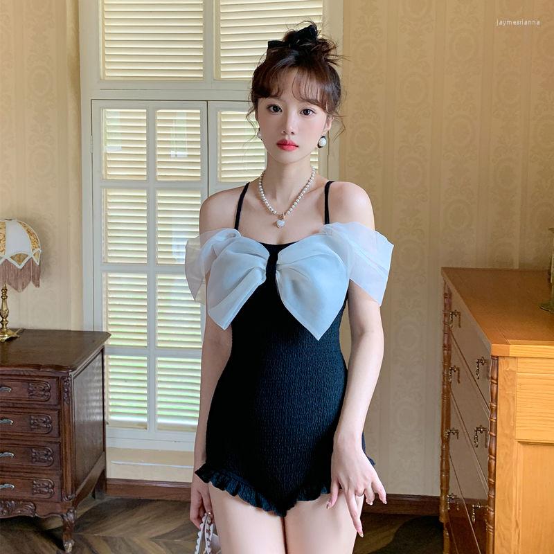 Women's Swimwear Korean Style Swimsuit Woman 2023 Solid Conservative Backless One Piece Swimsuits Bikinis Bathing Suit Beachwear Q179, Black
Women's Swimwear Korean Style Swimsuit Woman 2023 Solid Conservative Backless One Piece Swimsuits Bikinis Bathing Suit Beachwear Q179, Black