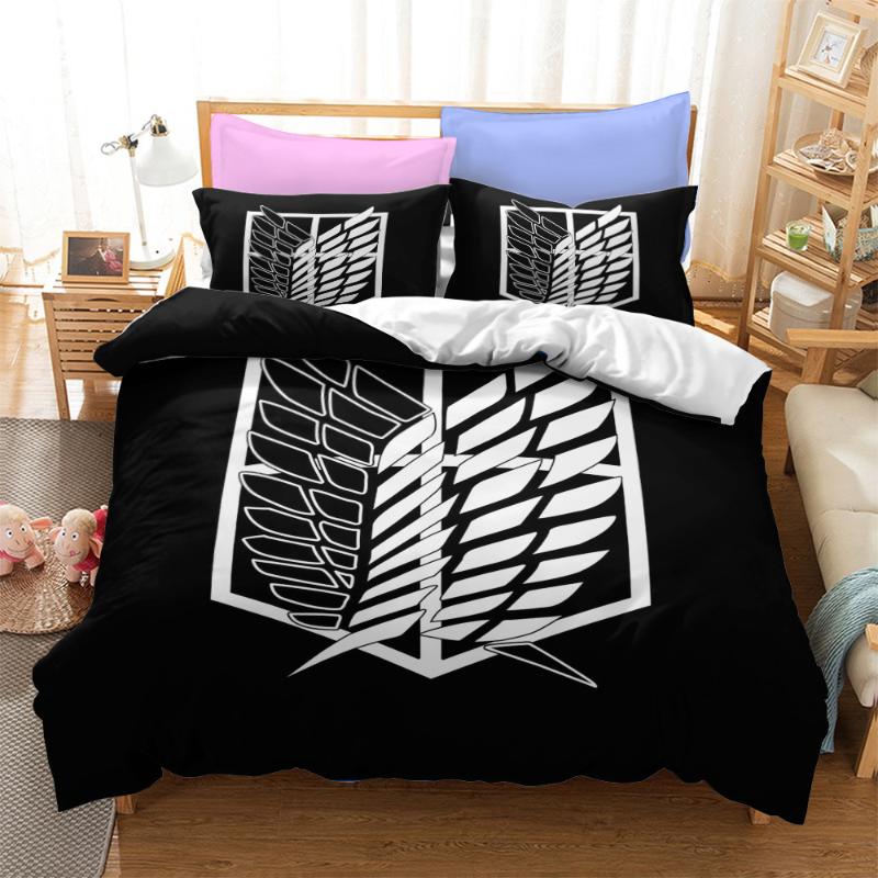 Bedding Sets Anime Attack On Titan 3D Printed Set Duvet Cover Pillow Case Comforter Adult Kids Bedclothes Bed Linens Gift, Red
Bedding Sets Anime Attack On Titan 3D Printed Set Duvet Cover Pillow Case Comforter Adult Kids Bedclothes Bed Linens Gift, Red