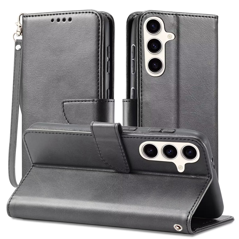 Business Leather Wallet Cases For Samsung S25 Edge S24 S23 FE Ultra Plus A36 A56 A26 A05 A05S A25 A35 A55 A15 A16 A06 Retro Flip Cover ID Card Slot Ho