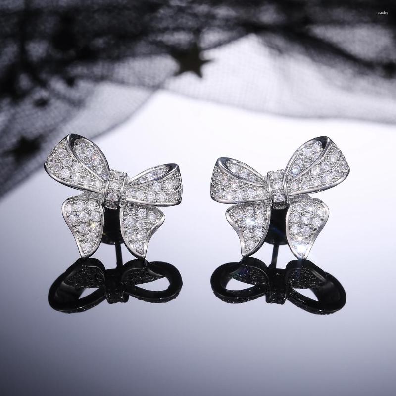Stud Earrings Huitan Romantic Bowknot Women Full Paved Shiny Crystal Zircon Delicate Girl Accessories Fashion Jewelry
Stud Earrings Huitan Romantic Bowknot Women Full Paved Shiny Crystal Zircon Delicate Girl Accessories Fashion Jewelry