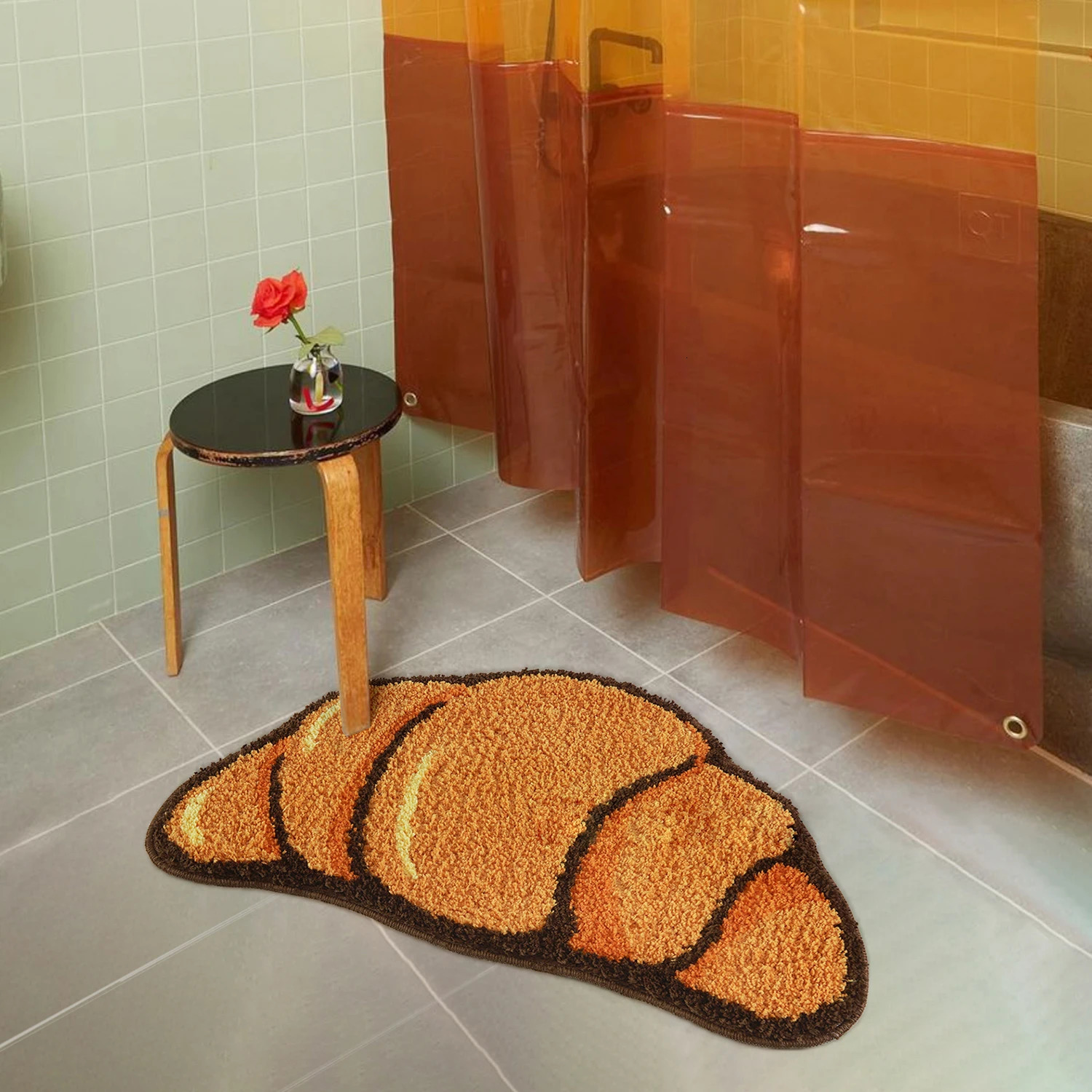 Carpet LAKEA Croissant Shape Carpets for Living Bath Room Fluffy Bread Rug Home Warm Decoration Accessories Anti-Slip Floor Safety Mat 231113