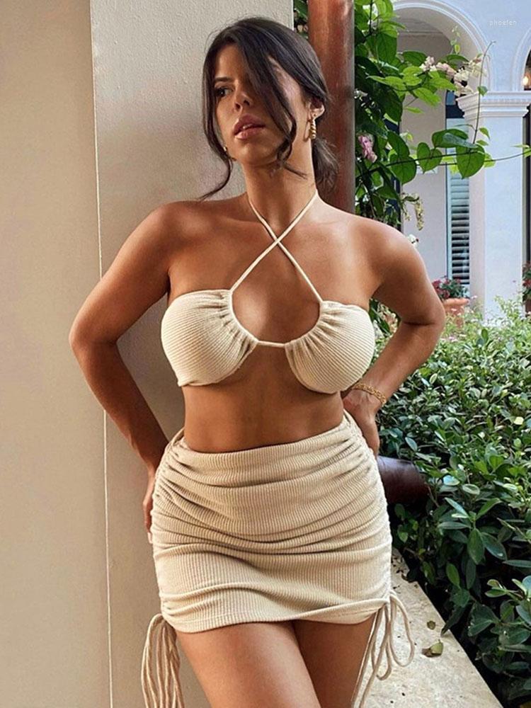 Work Dresses Elegant Halter Backless Mini Sets For Women 2023 Sexy Summer Drawstring Ruched Bodycon Nightclub Party Dress Outfit, Khaki
Work Dresses Elegant Halter Backless Mini Sets For Women 2023 Sexy Summer Drawstring Ruched Bodycon Nightclub Party Dress Outfit, Khaki