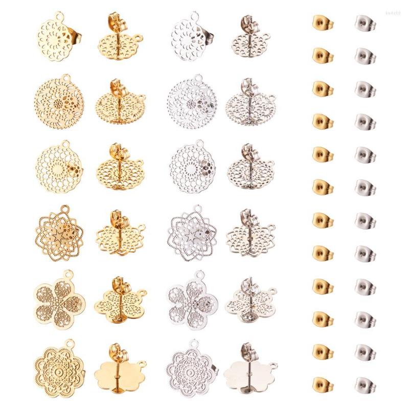Stud Earrings 24pcs/box Fashion Stainless Steel Earring Findings With Loop Mixed Flat Round/Flower Women Handmade Jewelry Gift
Stud Earrings 24pcs/box Fashion Stainless Steel Earring Findings With Loop Mixed Flat Round/Flower Women Handmade Jewelry Gift