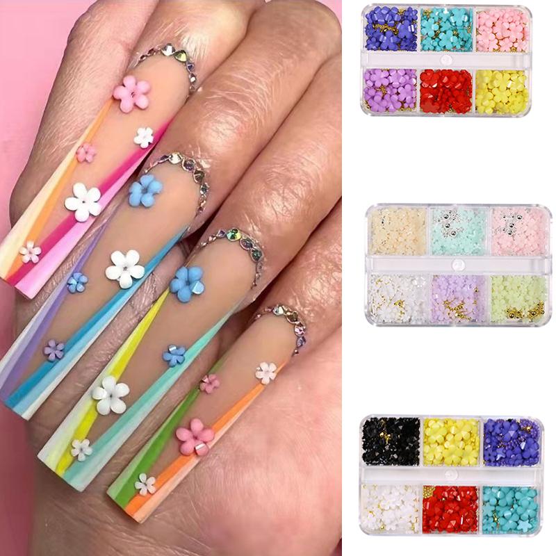 Nail Art Decorations Spring Flower Decoration Color Change Florets Charms With Gold/Slivery Steel Beads Press On Nails Manicure AccessorissN
Nail Art Decorations Spring Flower Decoration Color Change Florets Charms With Gold/Slivery Steel Beads Press On Nails Manicure AccessorissN