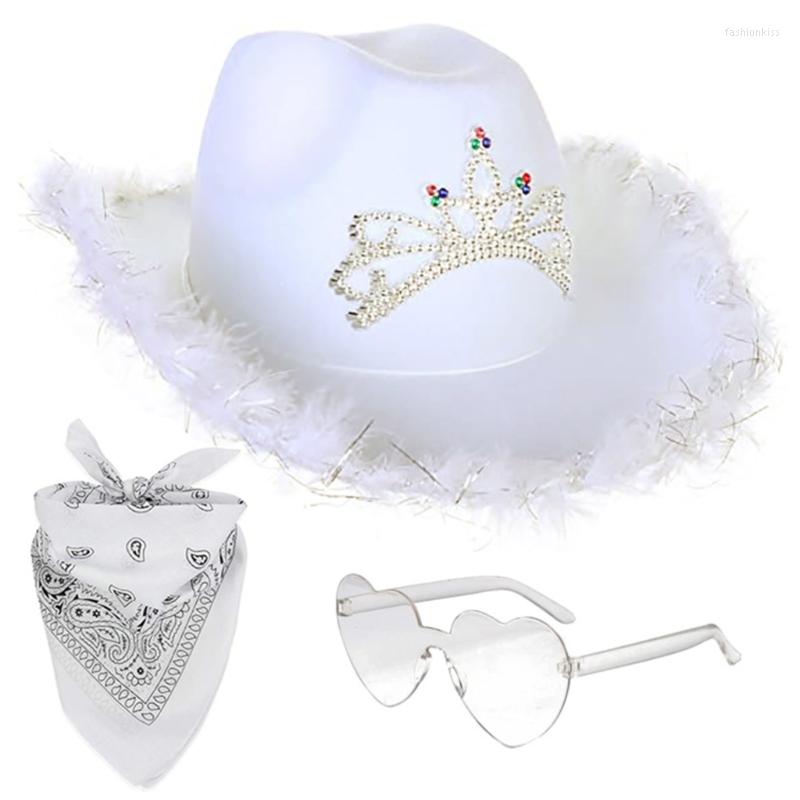 Berets Feathers Cowboy Hat Bride Cowgirl Bachelorette Party Bridal Disco Fedoras
Berets Feathers Cowboy Hat Bride Cowgirl Bachelorette Party Bridal Disco Fedoras