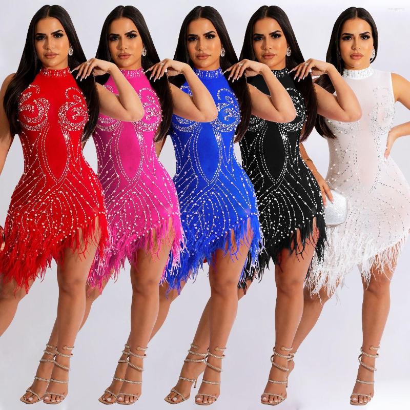 Casual Dresses 2023 Summer Women' Slim Fit Round Collar Gauze Rhinestone Beaded Slightly See-through Sexy Dress, White
Casual Dresses 2023 Summer Women' Slim Fit Round Collar Gauze Rhinestone Beaded Slightly See-through Sexy Dress, White