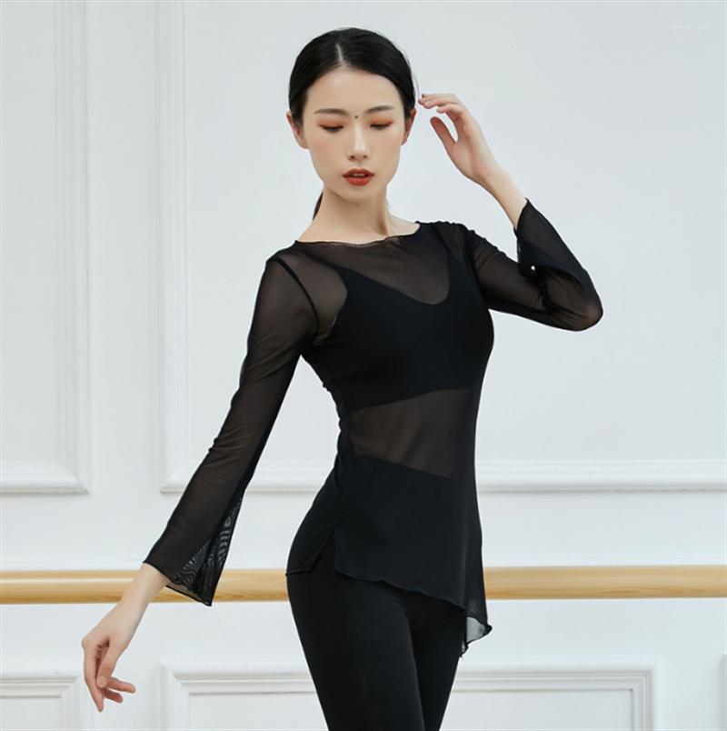 Stage Wear Sexy Translucent Women Dance Top Fashion Training Adult Female Soft Breathable Long Sleeve T-shirt, Green
Stage Wear Sexy Translucent Women Dance Top Fashion Training Adult Female Soft Breathable Long Sleeve T-shirt, Green